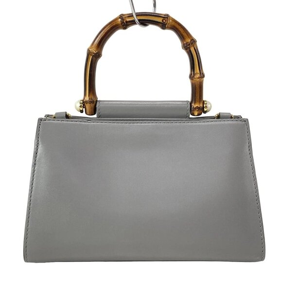 GUCCI Nimfair Gray Leather Handbag bran-796-090525 - Picture 2 of 16